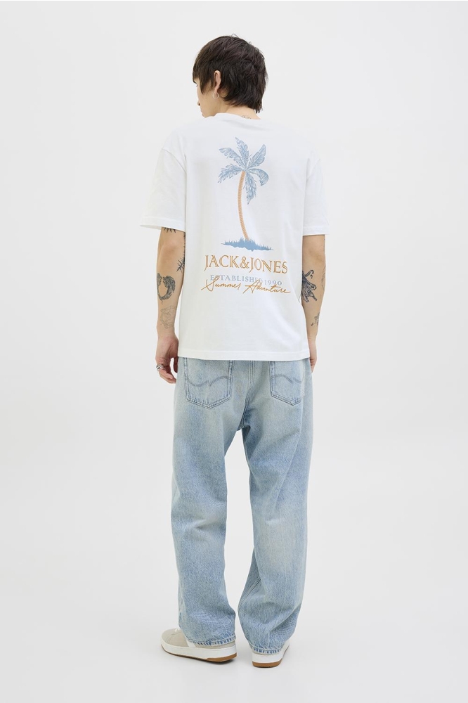 JJSUMMER VIBES TEE SS CREW NECK 12269372 WHITE